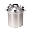 Medium 25-quart All American non-electric pressure sterilizer, model 1925X, featuring a shiny metal construction, pressure gauge, and secure locking mechanism