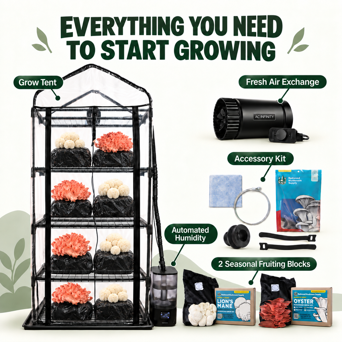 Mushroom Grow Tent Starter Kit