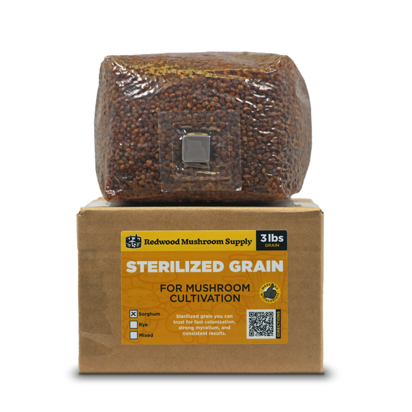 Sterilized Sorghum Grain Bag (3 LBS)